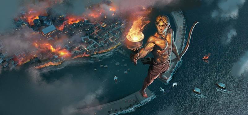 Illustration of the Colossus from 7 Wonders