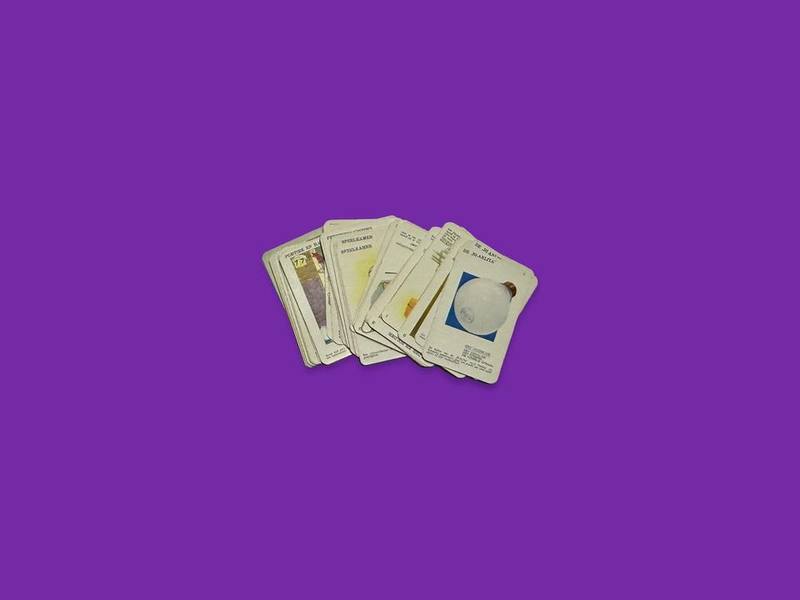 Vintage Educational Quartet photographed on Bruno's purple Applied Games background