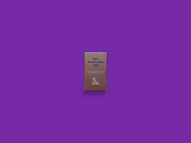 Kern kwadranten spel photographed on Bruno's purple Applied Games background