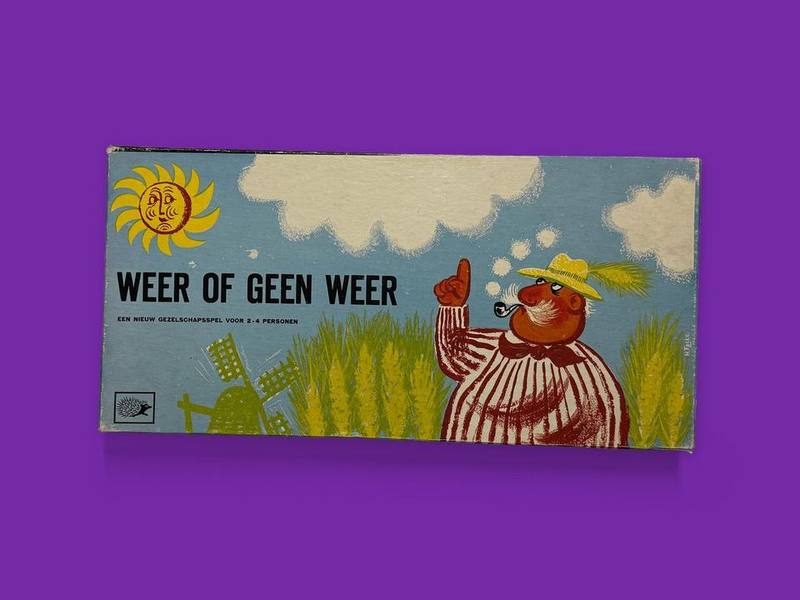 Weer of geen weer photographed on Bruno's purple Applied Games background