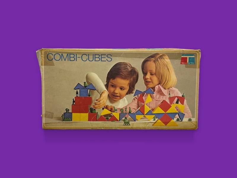Combi-Cubes photographed on Bruno's purple Applied Games background