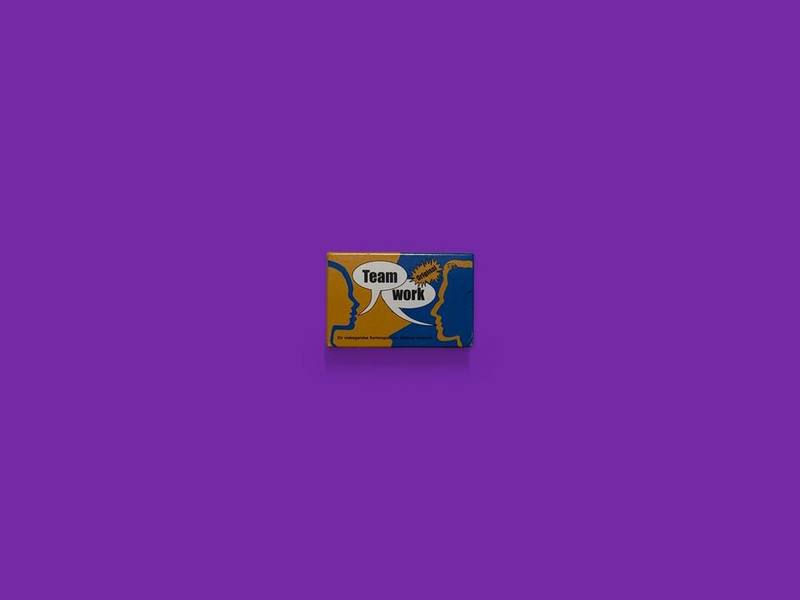 Teamwork photographed on Bruno's purple Applied Games background