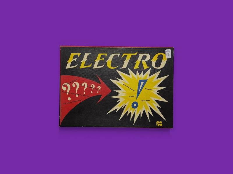Electro photographed on Bruno's purple Applied Games background