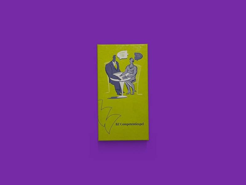 BZ Competentiespel photographed on Bruno's purple Applied Games background