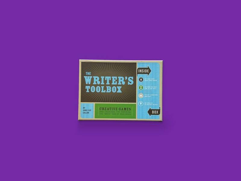 The Writer's Toolbox photographed on Bruno's purple Applied Games background