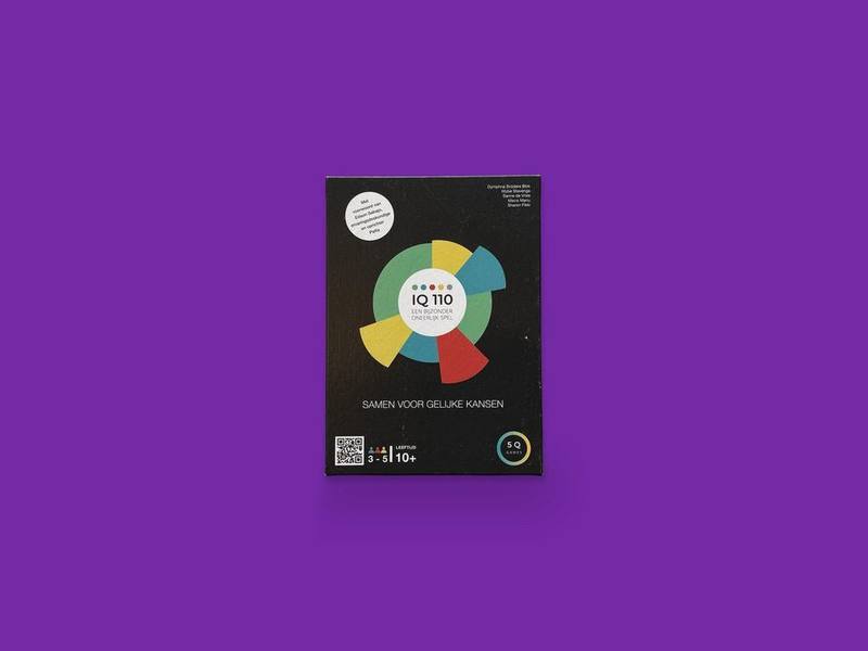 IQ 110 photographed on Bruno's purple Applied Games background