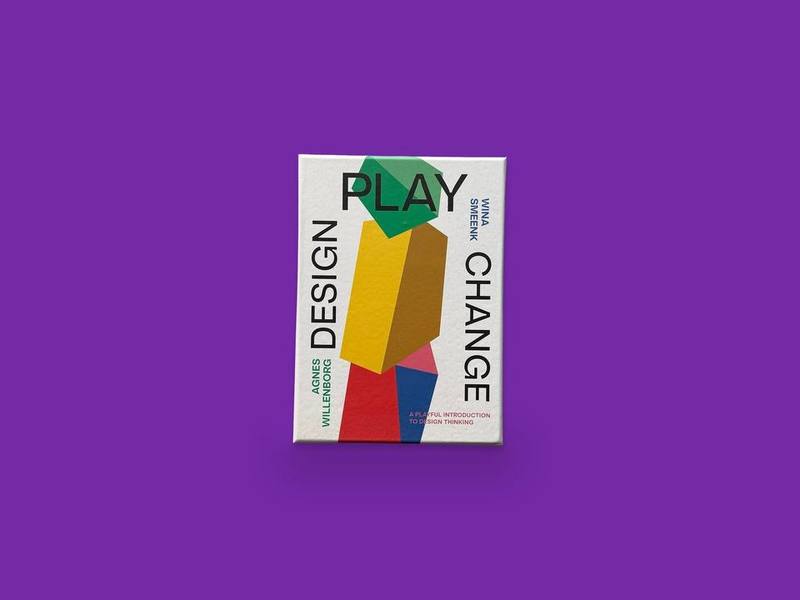 Design Play Change photographed on Bruno's purple Applied Games background