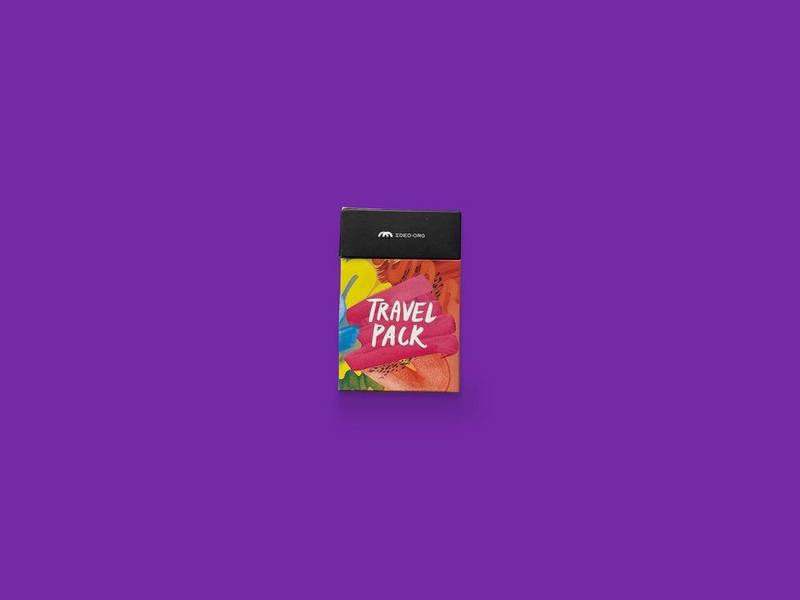Travel Pack photographed on Bruno's purple Applied Games background