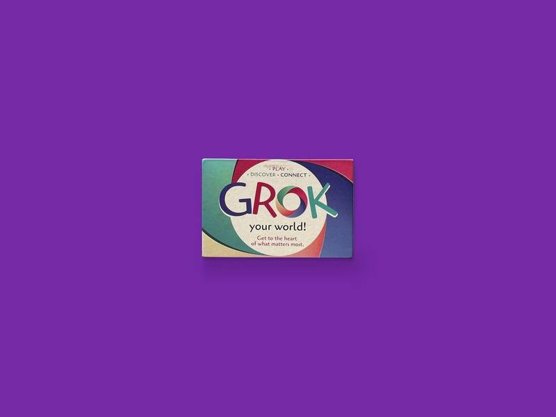 GROK your world! photographed on Bruno's purple Applied Games background