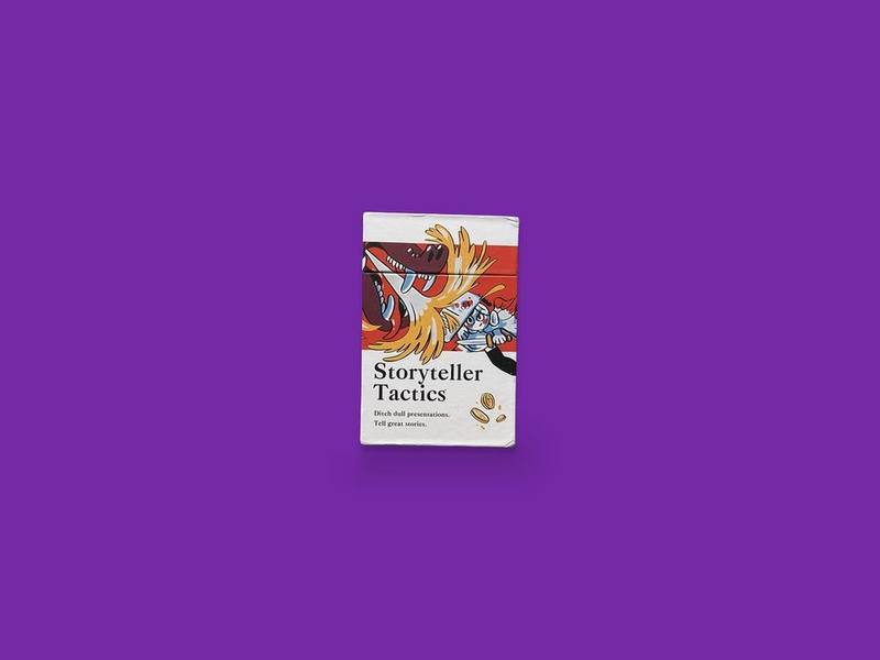 Storyteller Tactics photographed on Bruno's purple Applied Games background