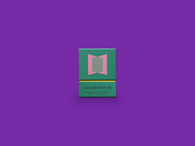 Collaboration Cards photographed on Bruno's purple Applied Games background