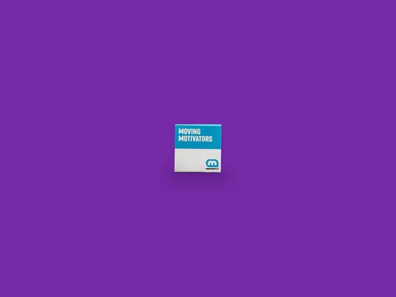 Moving Motivators photographed on Bruno's purple Applied Games background