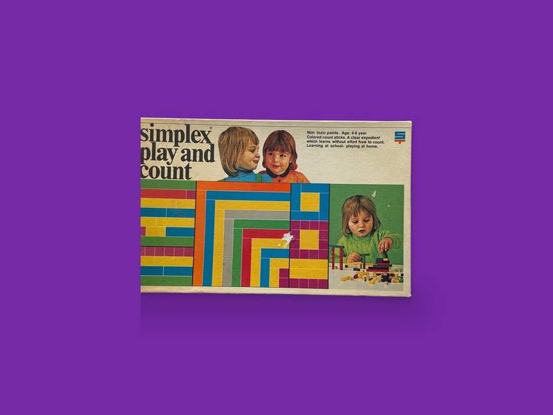 Simplex Play and Count photographed on Bruno's purple Applied Games background