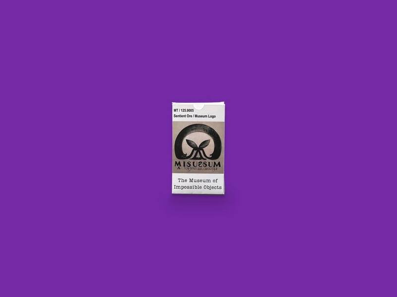 The Museum of Impossible Objects photographed on Bruno's purple Applied Games background
