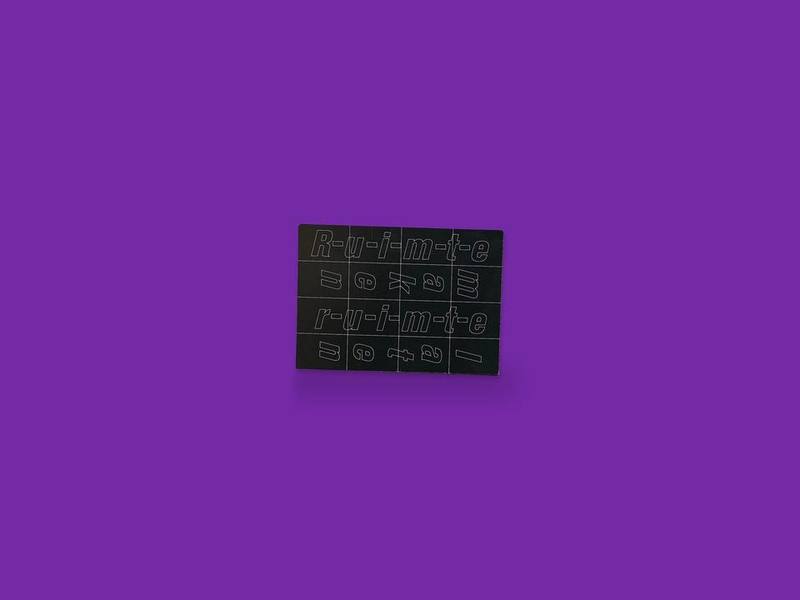 Ruimte photographed on Bruno's purple Applied Games background