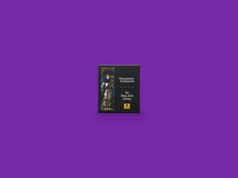 Monumental Consequence photographed on Bruno's purple Applied Games background