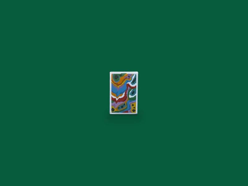 Graphic playing cards in Bruno’s collection